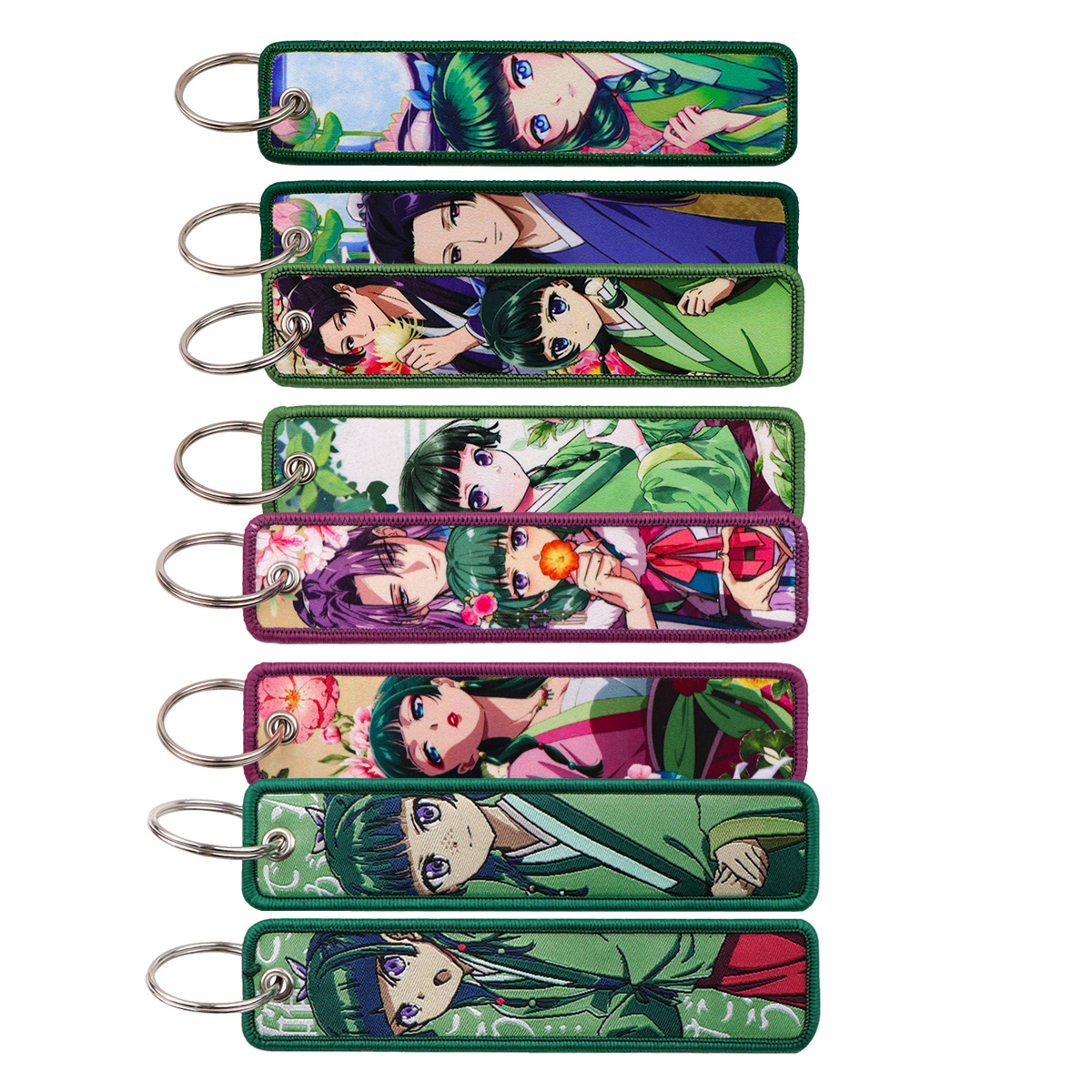 Anime Tote Bag - 빈티지 오리엔탈 애니메이션 소녀 초상화 자수