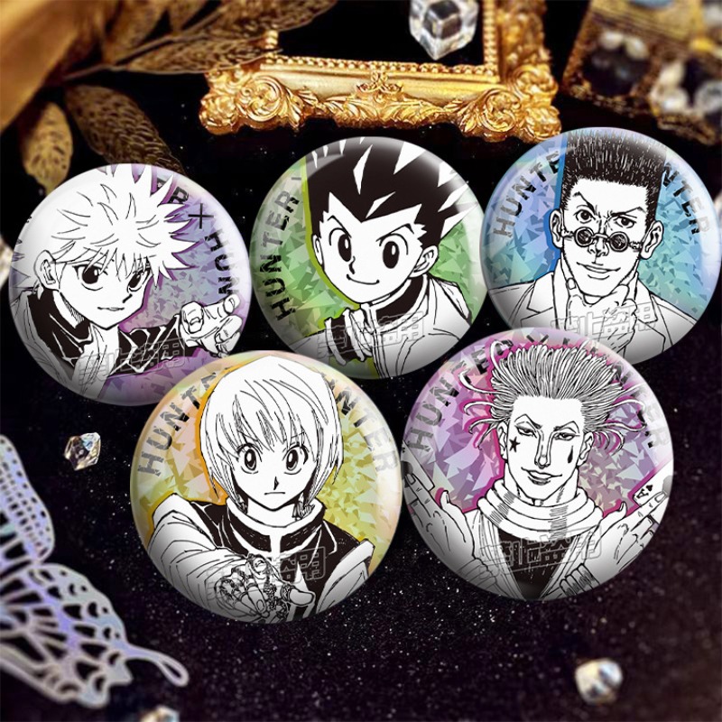 Pin Button Badge - 5Pcs HUNTER×HUNTER 만화 캐릭터 버튼 배지