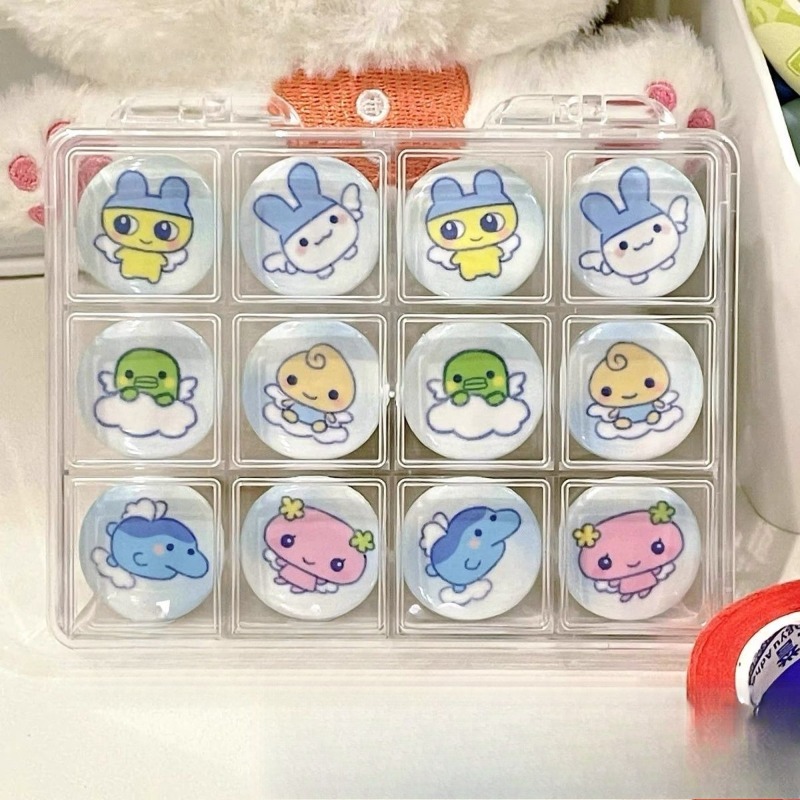 Pin Button Badge - 귀여운 다마고치 작은 천사 캐릭터 미니