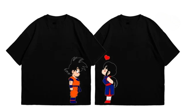 Anime Merchandise For Women - 손오공 또는 밀크 치치 커플 티셔츠