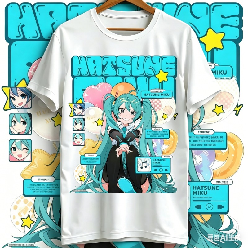Anime Merchandise For Women - 2026 카와이 미쿠 티셔츠 귀여운 보컬로이드
