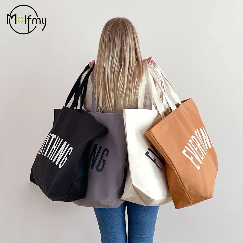 대용량 캔버스 토트 백 추가 편지 패션 비치 토트 백  - Anime Tote Bag 리뷰 및 가격