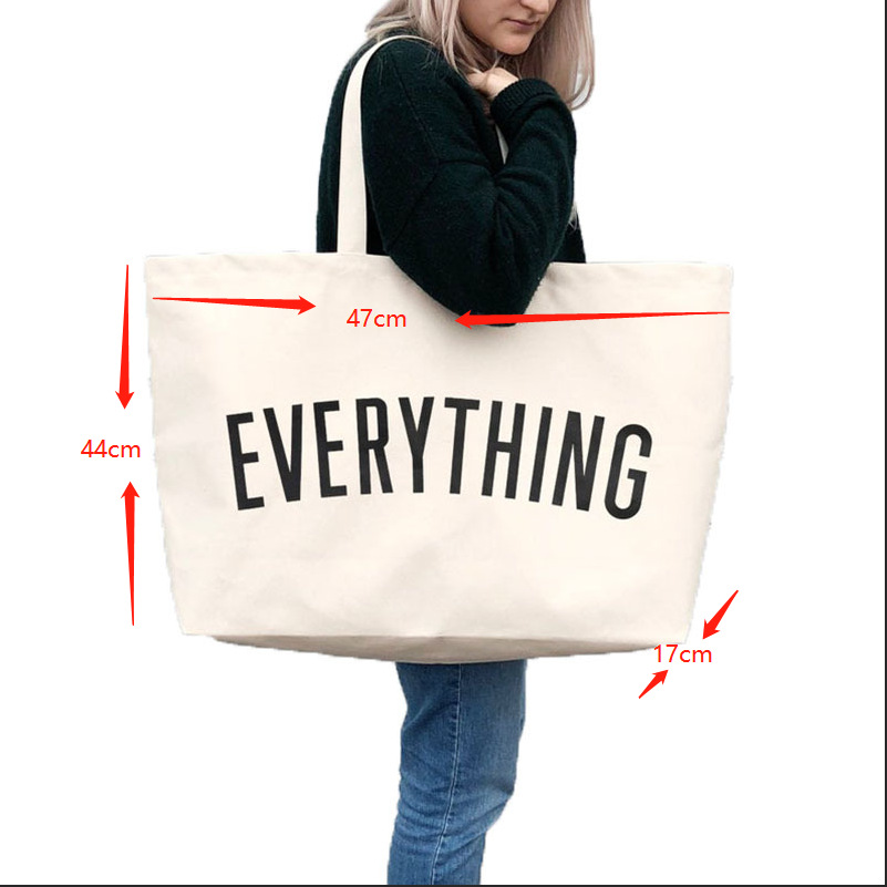 대용량 캔버스 토트 백 추가 편지 패션 비치 토트 백  - Anime Tote Bag 리뷰 및 가격