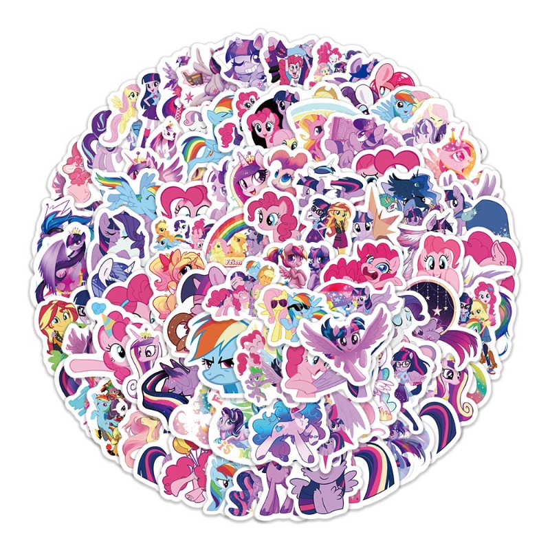 100pcs 만화 마이 리틀 포니 트와일라잇 스파클 패 - Free Anime Merchandise 리뷰 및 가격