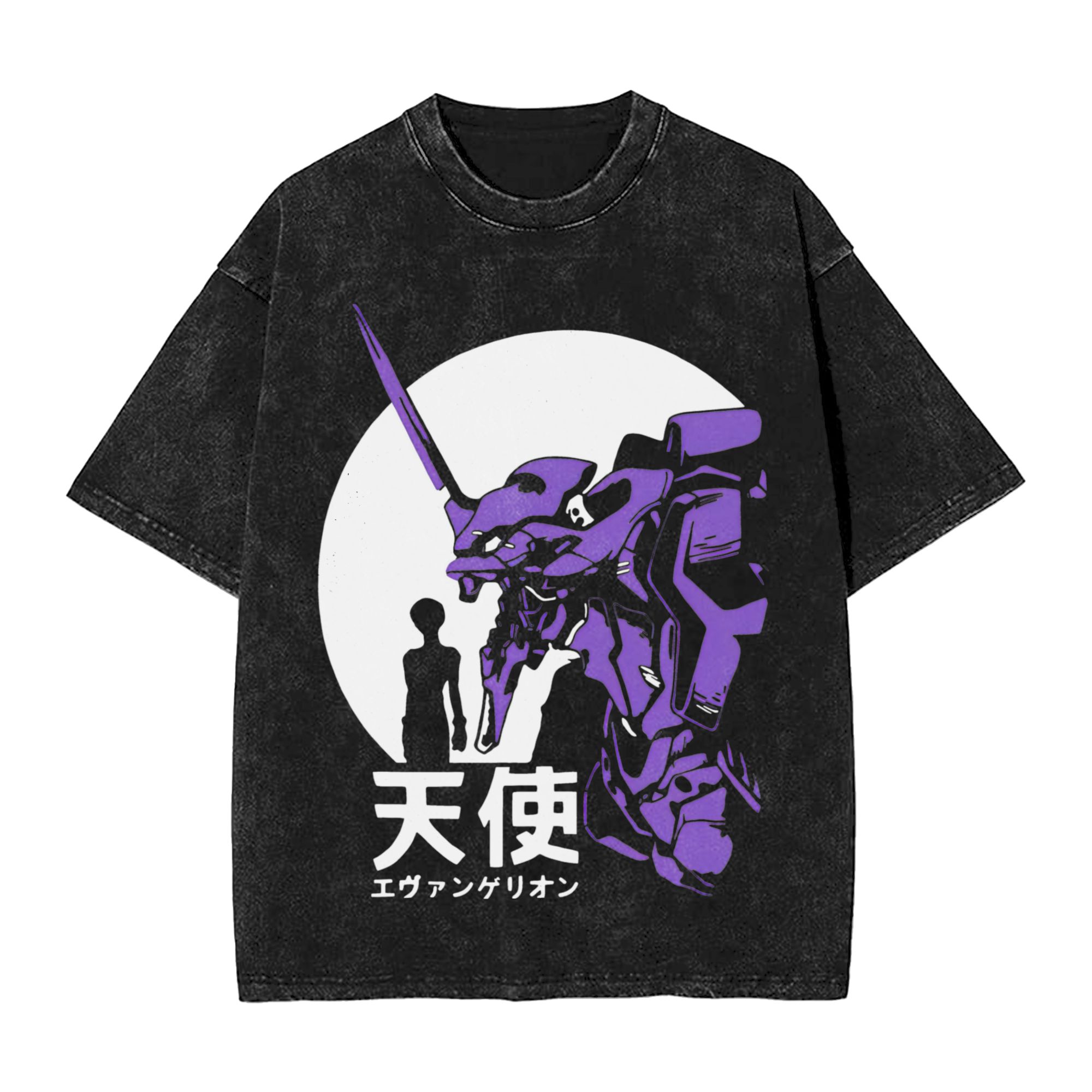 EVA Unit-01 빈티지 워싱 티셔츠, 네온 제네시 - Anime Merchandise For Women 리뷰 및 가격