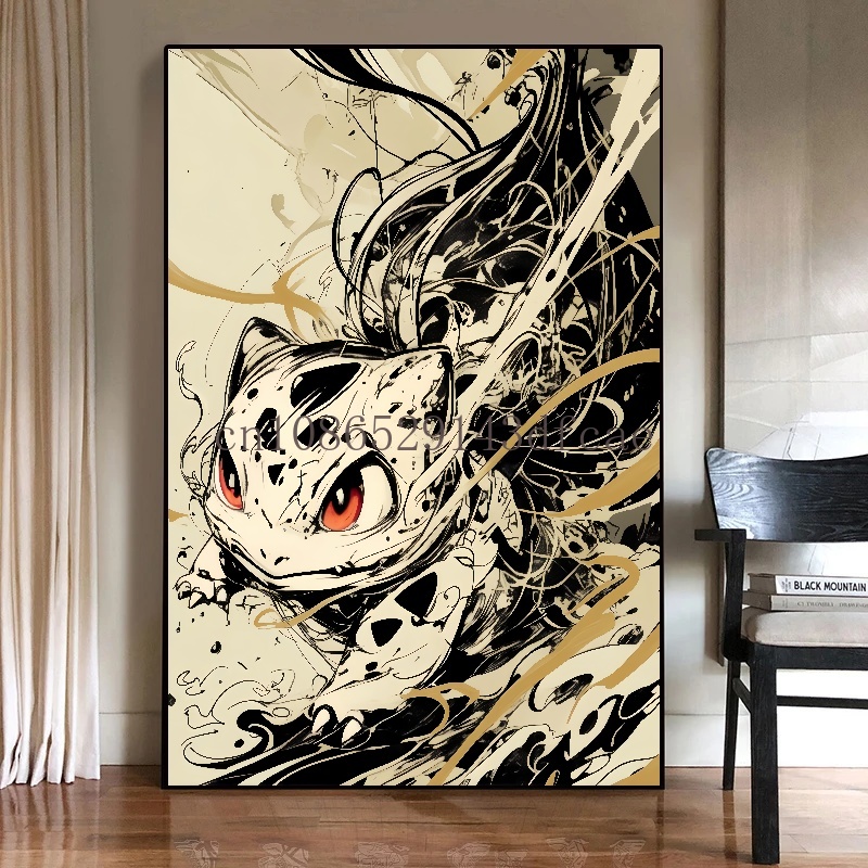 애니메이션 피규어 포켓몬 잉크 그림 캔버스 페인팅 피카 - Pokemon Anime Merchandise 리뷰 및 가격