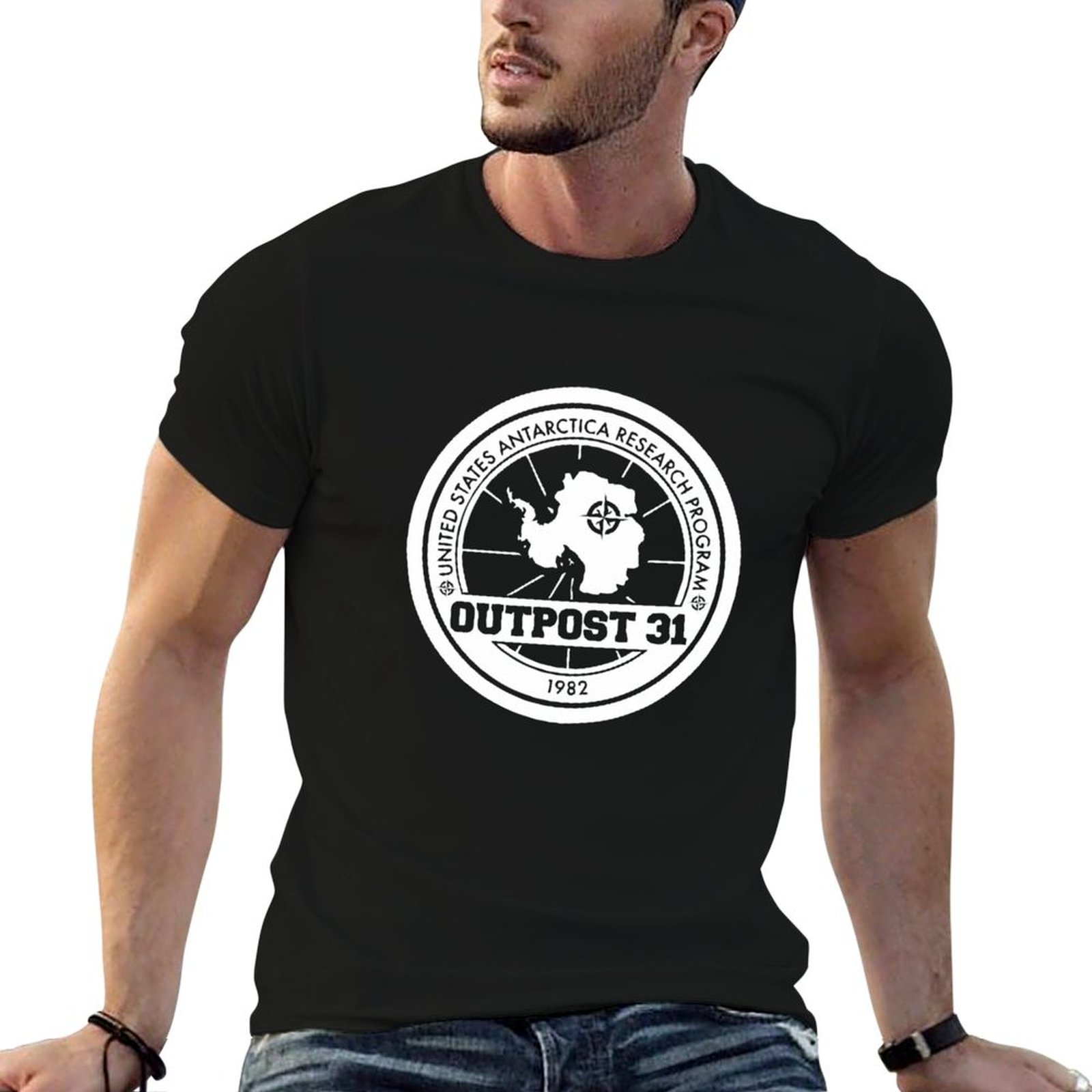Outpost 31 로고 상품 티셔츠 남성용 티셔츠 남 - Anime Merchandise Logo 리뷰 및 가격