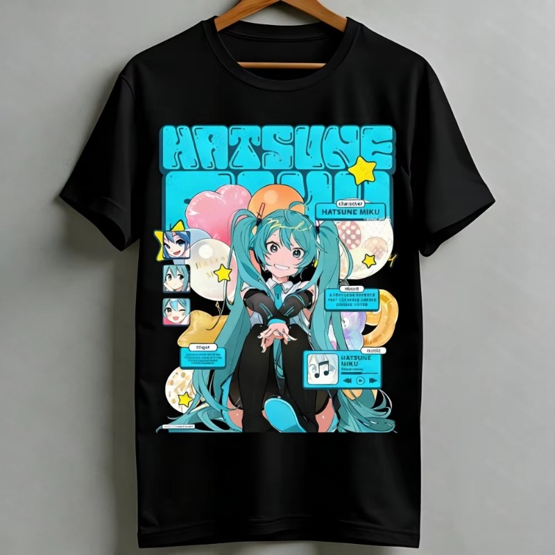 2026 카와이 미쿠 티셔츠 귀여운 보컬로이드 애니메이 - Anime Merchandise For Women 리뷰 및 가격