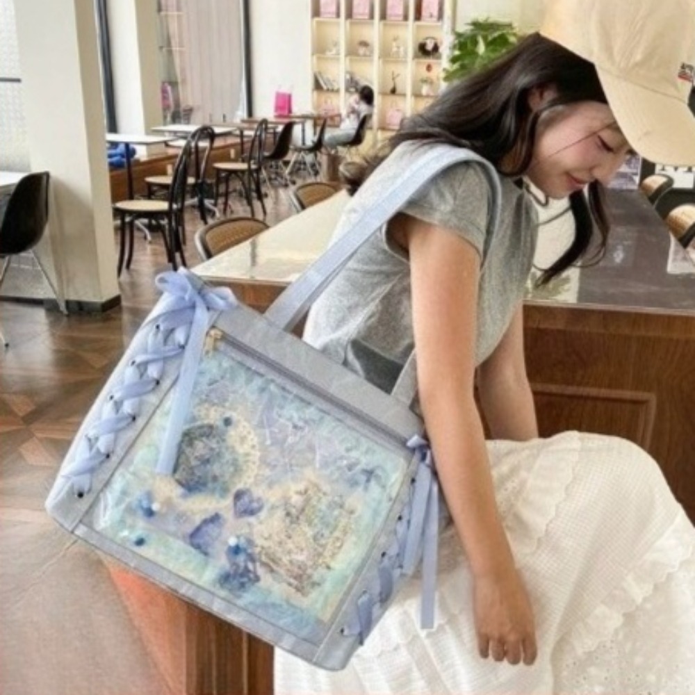 다용도 패션 리본 이타백 대용량 애니메이션 가방 데일리 - Anime Tote Bag 리뷰 및 가격