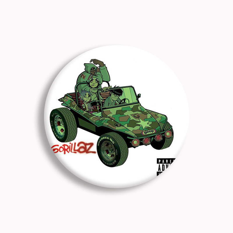 Gorillaz 록 밴드 애니메이션 소프트 버튼 핀 크 - Pin Button Badge 리뷰 및 가격